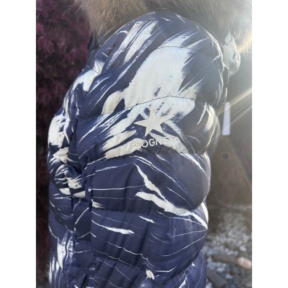 Bogner Jacket Keira-D Navy & Light Beige Girls Size XXL(16) Detachable Fur Hood - Picture 7 of 11
